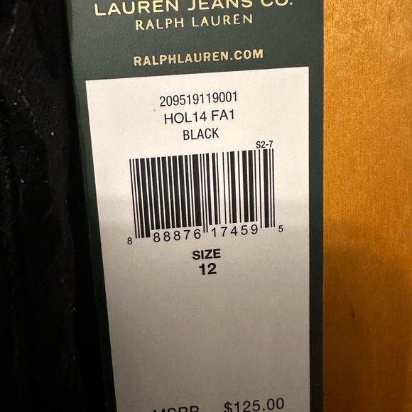 LRL Black Cut Velvet Jeans - Picture 2 of 5